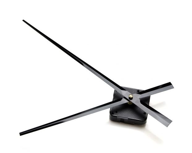 długie wskazówki do zegara 700 mm – metalowe, czarne