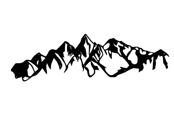 Ozdoba ścienna góry – metalowa dekoracja ścienna z motywem górskim