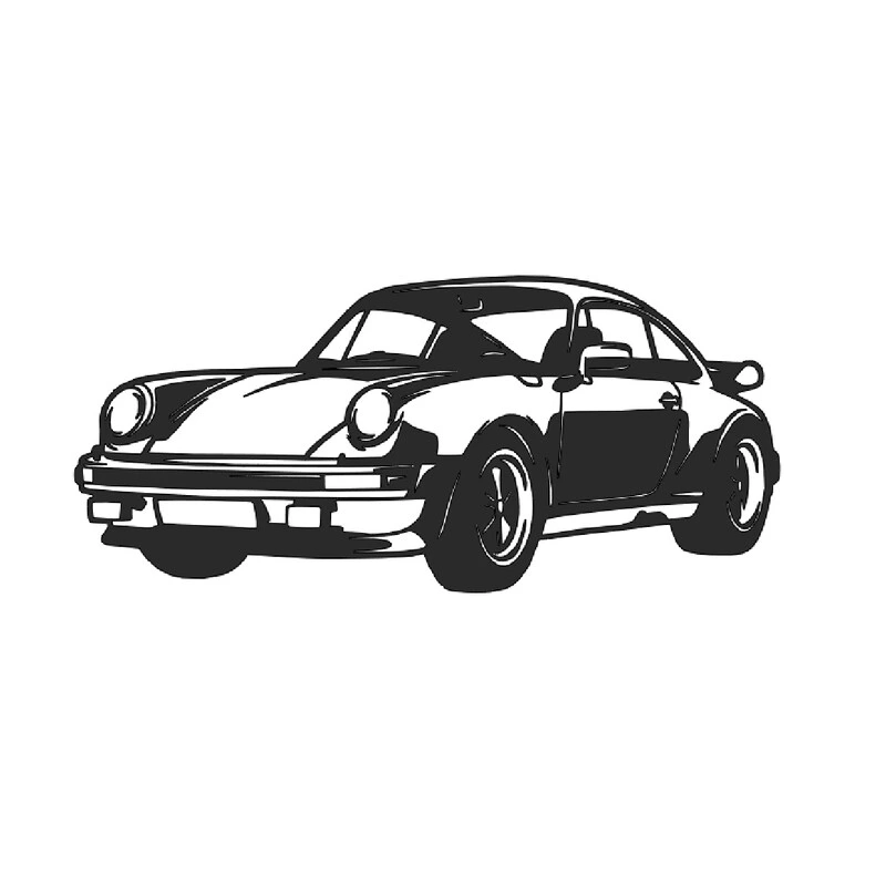 metalowa dekoracja Porsche 911 z 1975 r. – projekt
