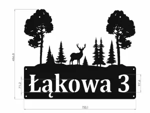 JELEŃ MIĘDZY SOSNAMI