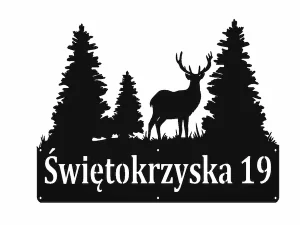 JELEŃ MIĘDZY ŚWIERKAMI